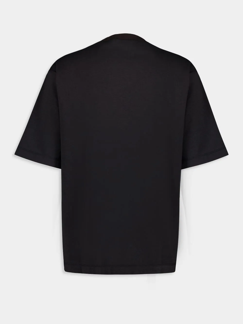 Script Print Black Cotton T-shirt sold by Fashion Clinic product image thumbnail 2