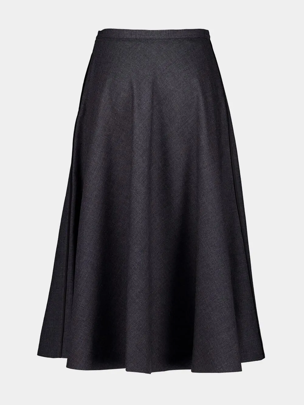 Grey Wool Pleated Skirt sold by Fashion Clinic product image thumbnail 2