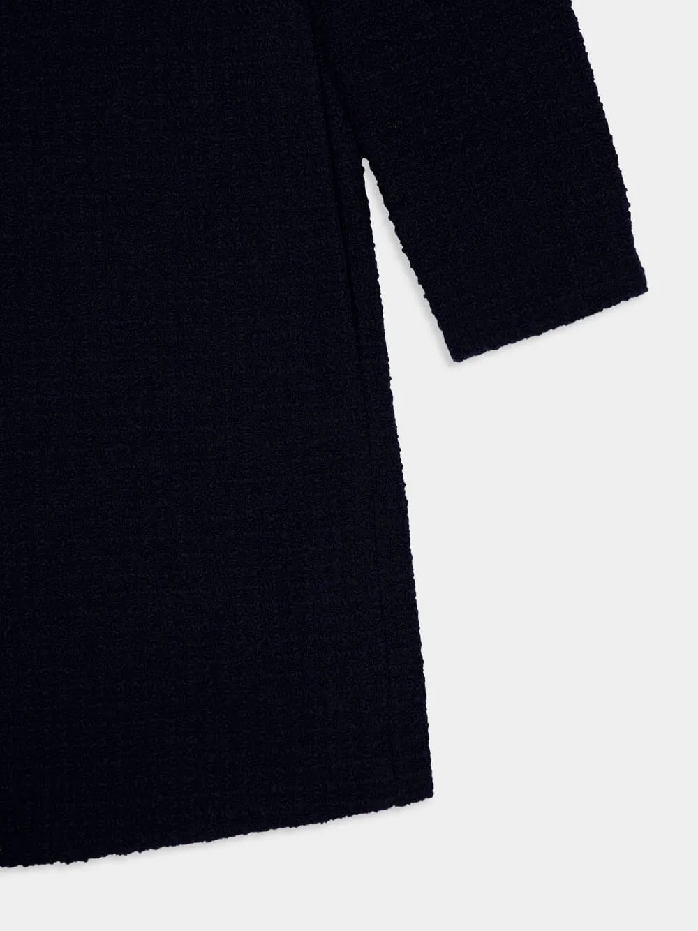 Dark Blue Bouclé Wool Dress sold by Fashion Clinic product image thumbnail 4