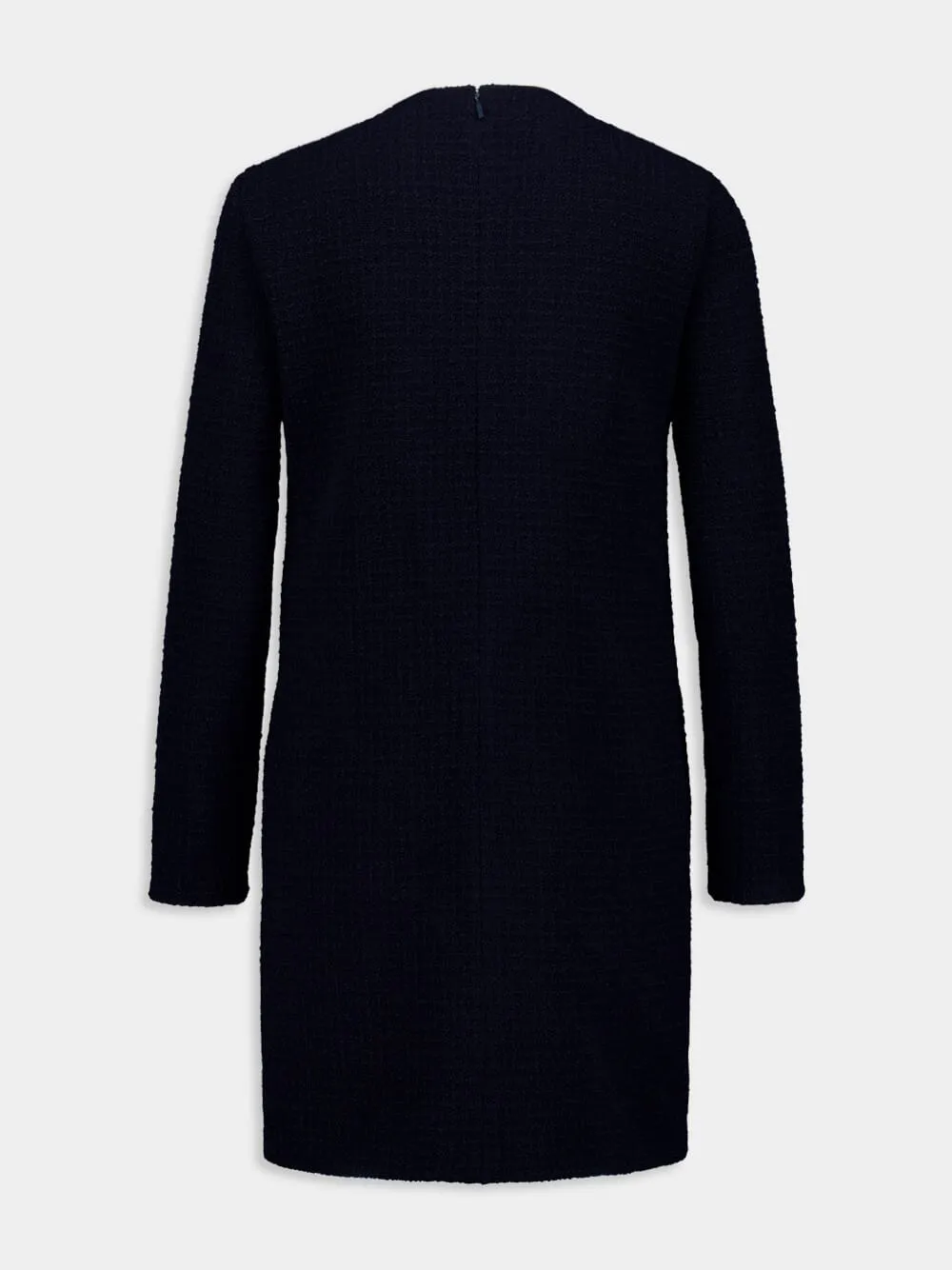 Dark Blue Bouclé Wool Dress sold by Fashion Clinic product image thumbnail 2