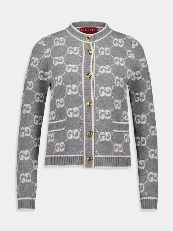 GG Wool Bouclé Jacquard Cardigan sold by Fashion Clinic