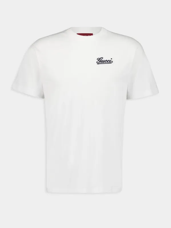 White Cotton Jersey T-Shirt sold by Fashion Clinic