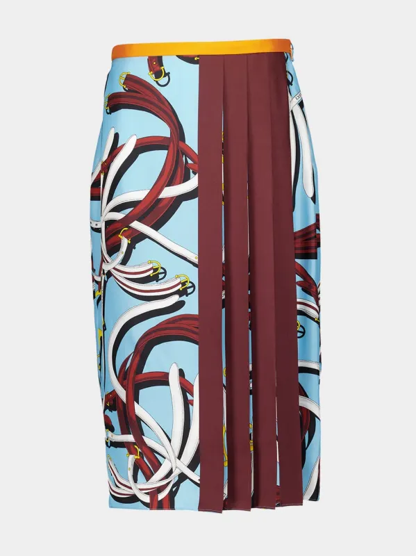 Belt Series Silk Midi Skirt sold by Fashion Clinic