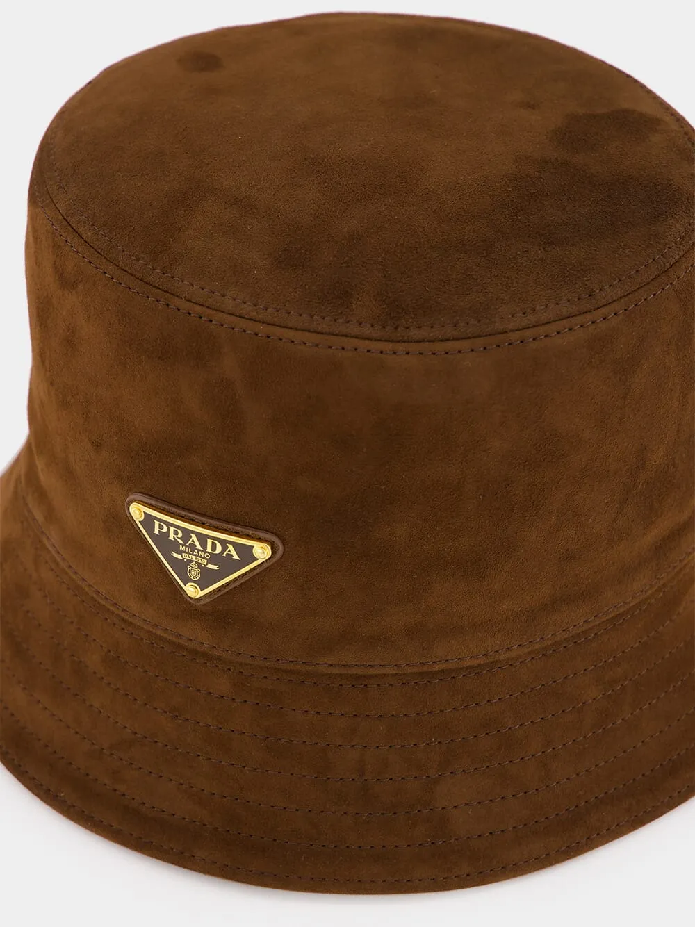 Brown Leather Bucket Hat sold by Fashion Clinic product image thumbnail 3