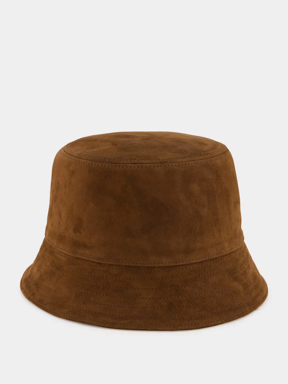 Brown Leather Bucket Hat sold by Fashion Clinic