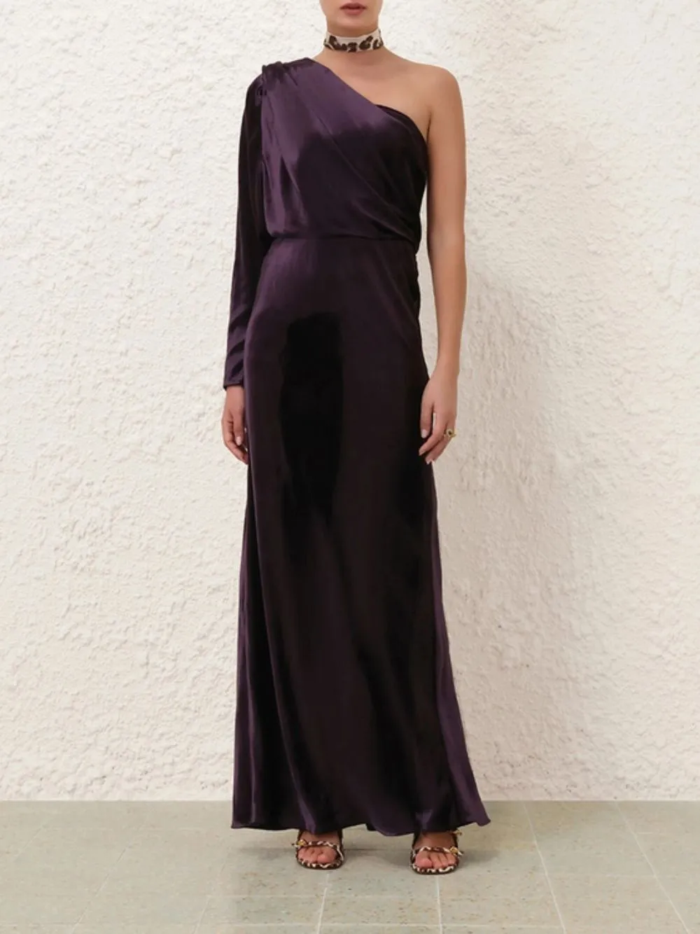Illustration Asymmetric Velvet Gown sold by Fashion Clinic
