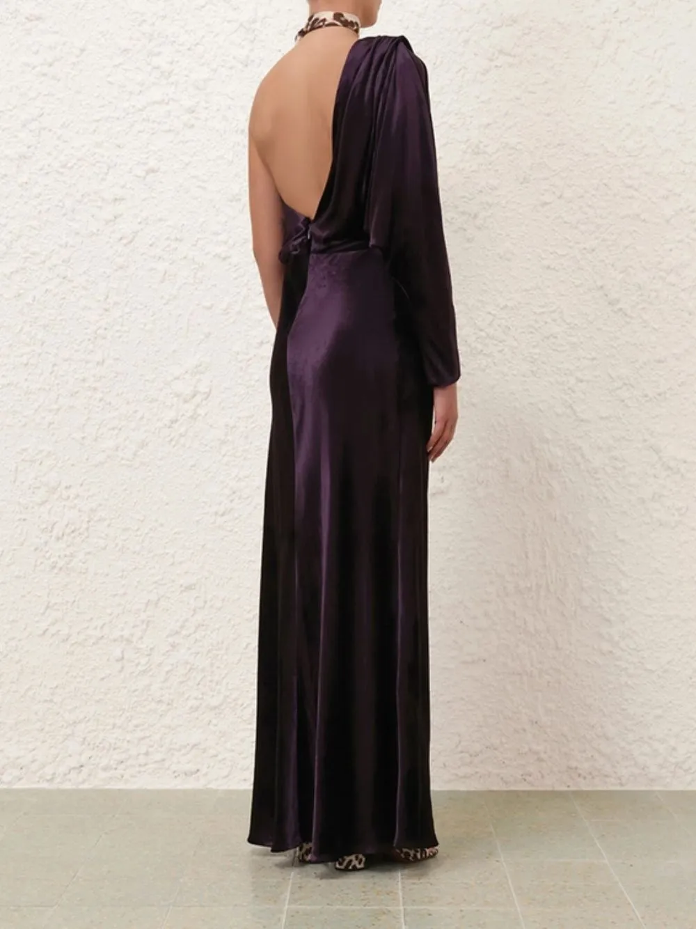 Illustration Asymmetric Velvet Gown sold by Fashion Clinic product image thumbnail 3