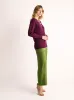 Lactarius Italian Plum Cashmere Jumper sold by Fashion Clinic