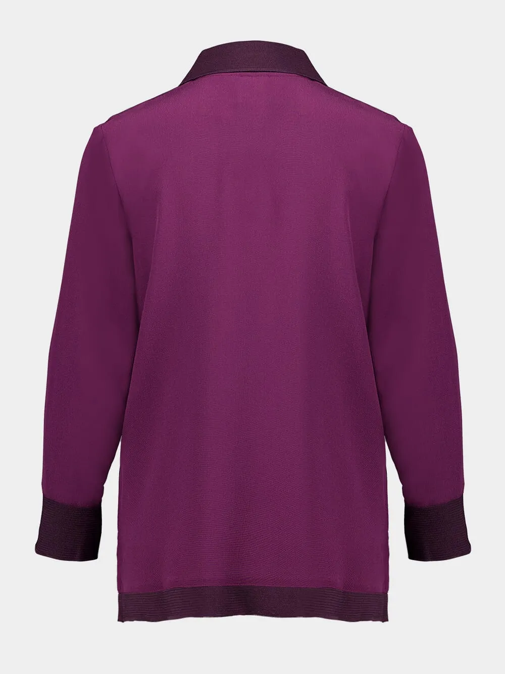 Diane Italian Plum Silk Blouse sold by Fashion Clinic product image thumbnail 3