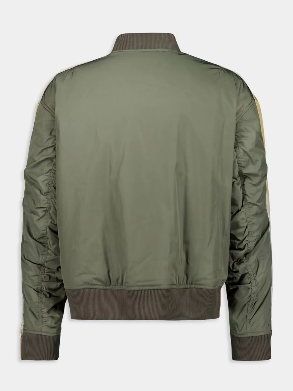 Beige Twill Bomber Jacket with Contrast Back sold by Fashion Clinic product image thumbnail 3