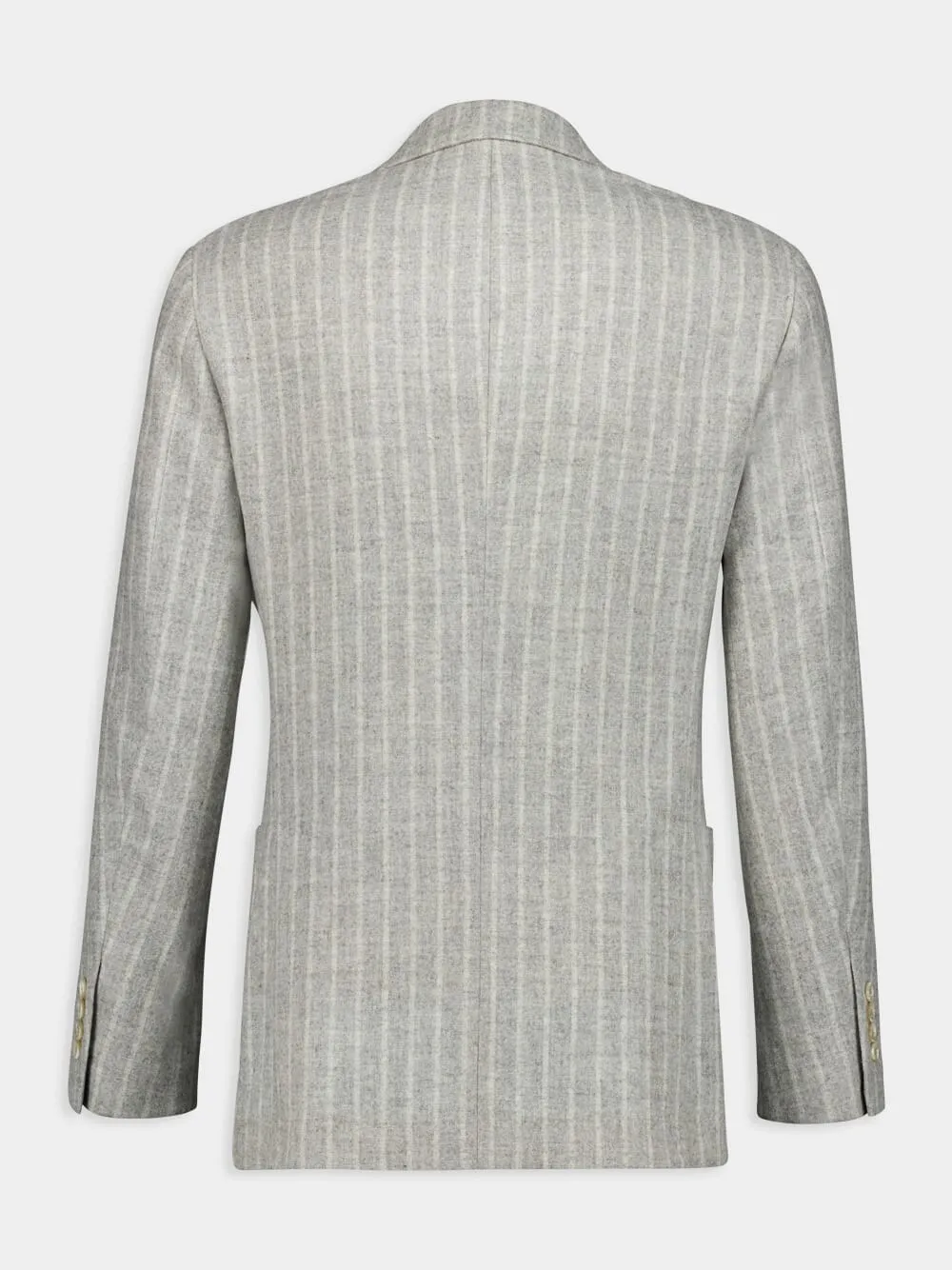Grey Striped Alpaca Wool-Blend Suit sold by Fashion Clinic product image thumbnail 4