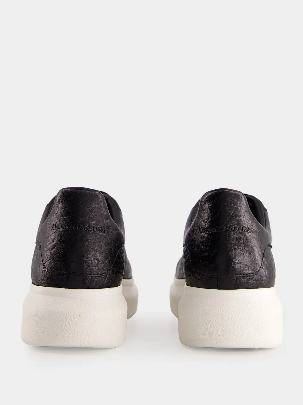 Black Grainy Leather Oversized Sneakers sold by Fashion Clinic product image thumbnail 5