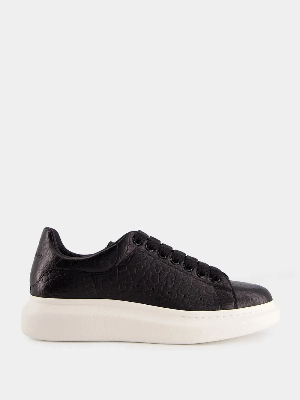 Black Grainy Leather Oversized Sneakers sold by Fashion Clinic