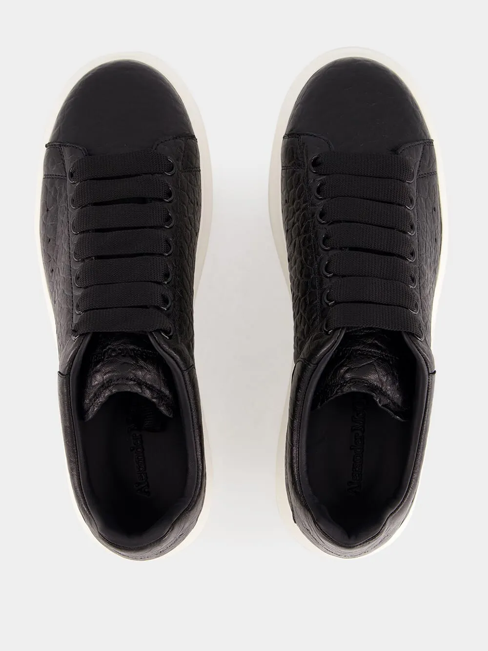 Black Grainy Leather Oversized Sneakers sold by Fashion Clinic product image thumbnail 4