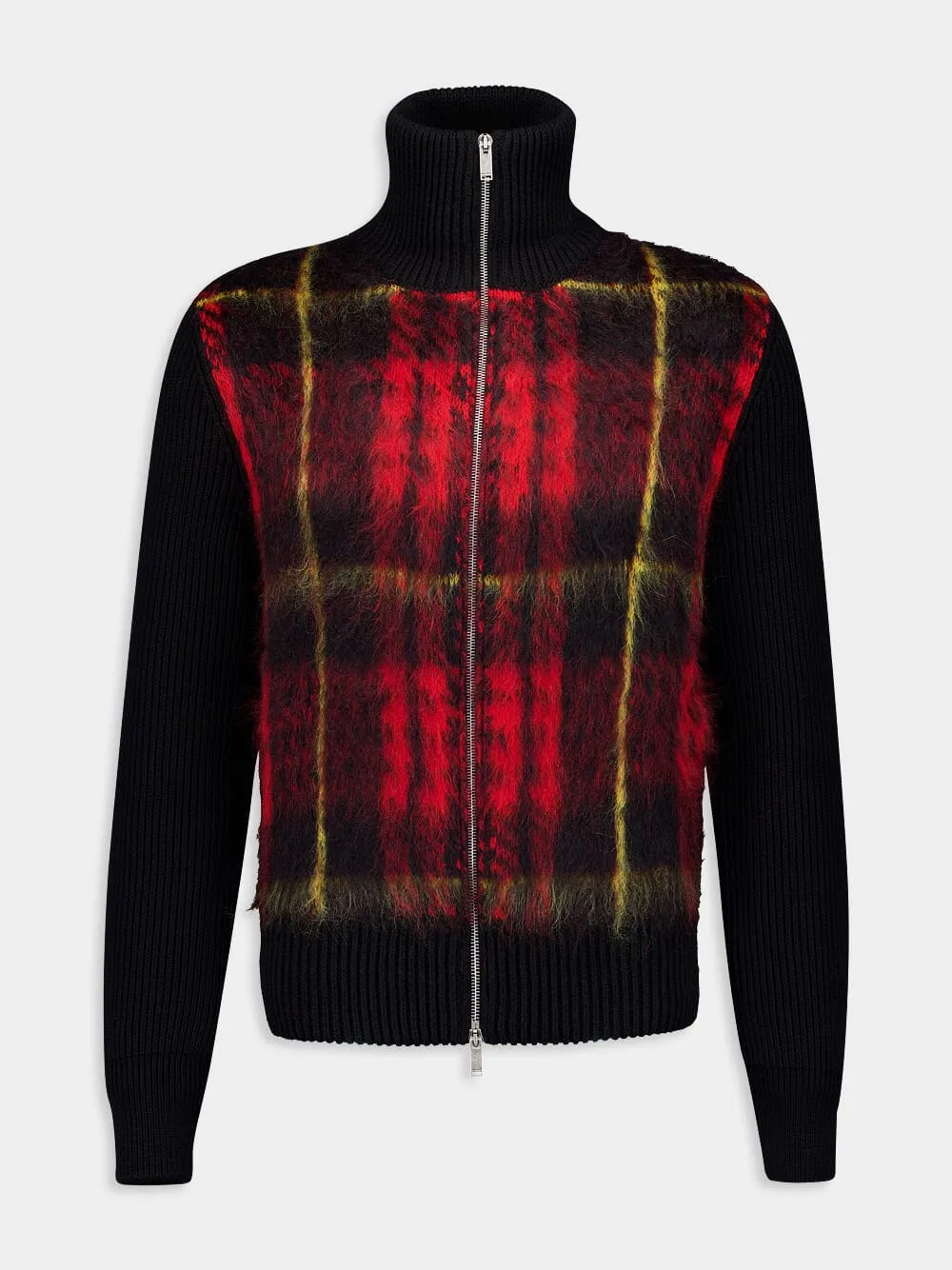 Tartan Zipped Knitted Cardigan sold by Fashion Clinic product image thumbnail 2