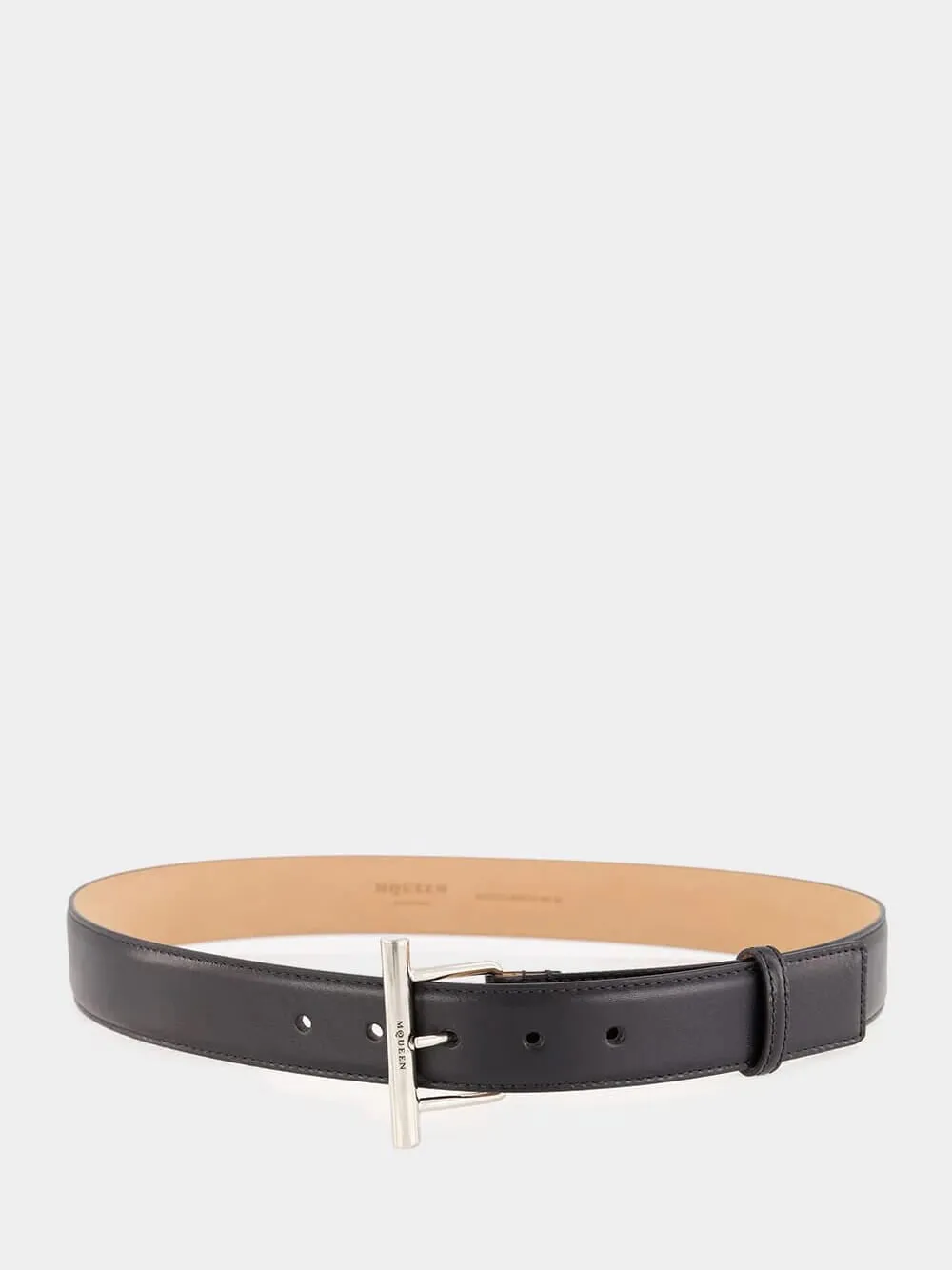 Black Smooth Calf Leather Belt sold by Fashion Clinic