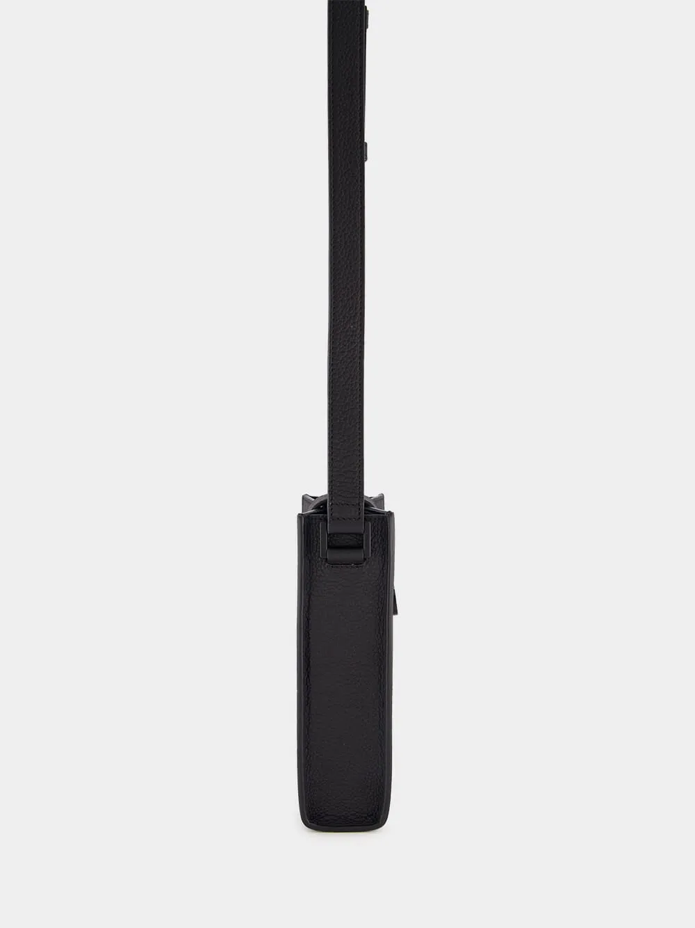 Gancini-buckle Black Leather Crossbody Bag sold by Fashion Clinic product image thumbnail 4
