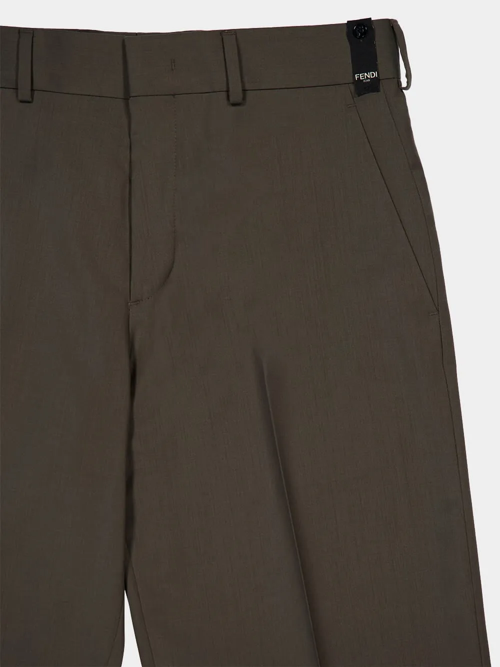 Cypress Green Wool Trousers sold by Fashion Clinic product image thumbnail 3