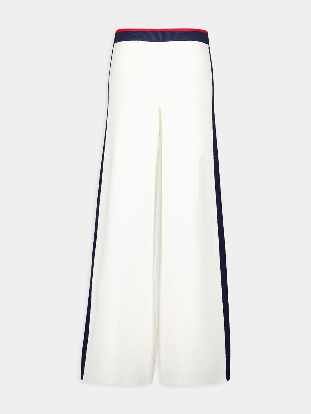 Cotton Wide-Leg Pants with Contrast Stripes sold by Fashion Clinic product image thumbnail 2