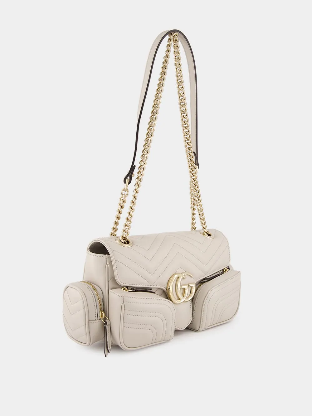 Ivory GG Marmont Small Multi-Pocket Bag sold by Fashion Clinic product image thumbnail 2