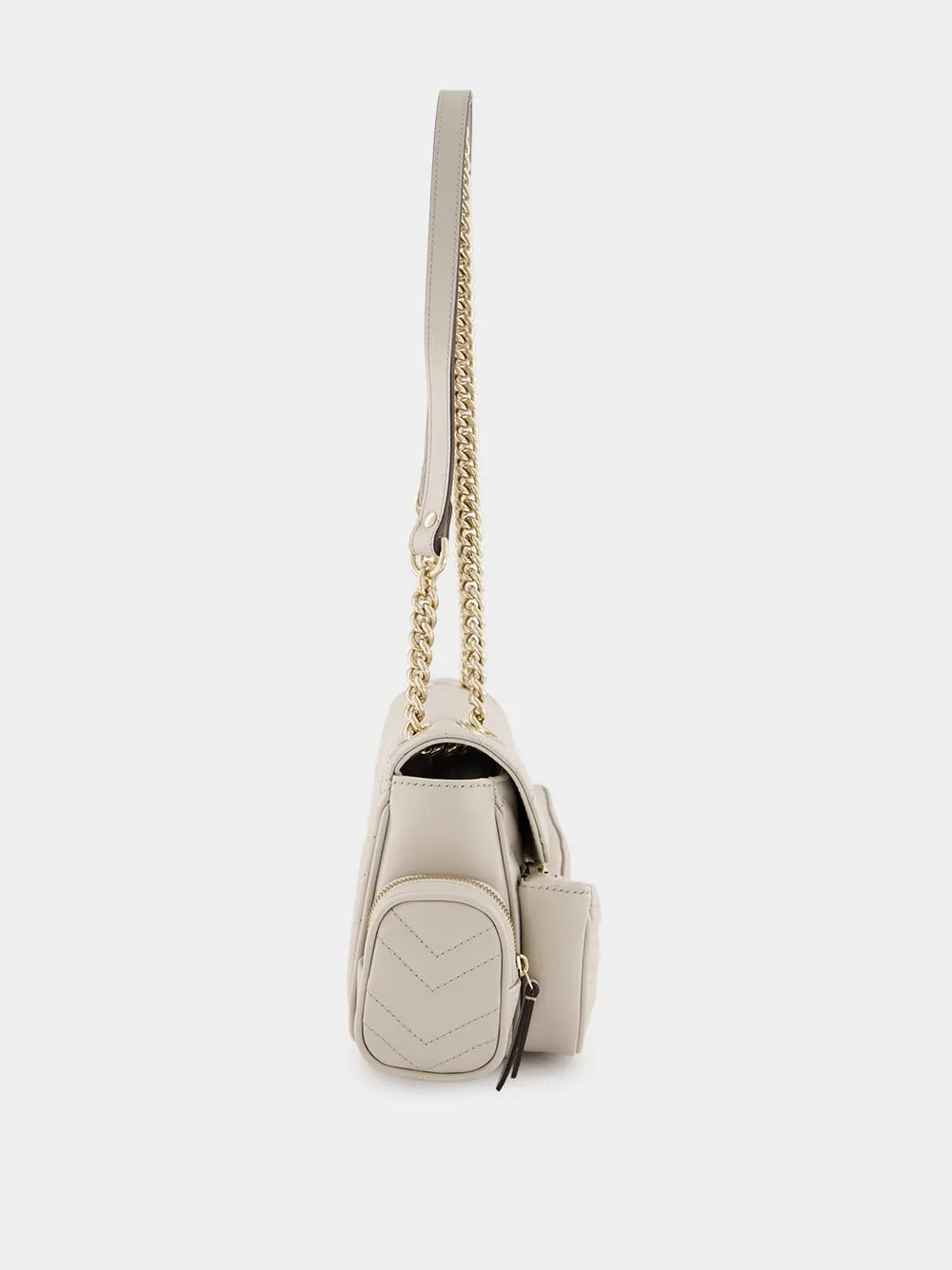 Ivory GG Marmont Small Multi-Pocket Bag sold by Fashion Clinic product image thumbnail 3