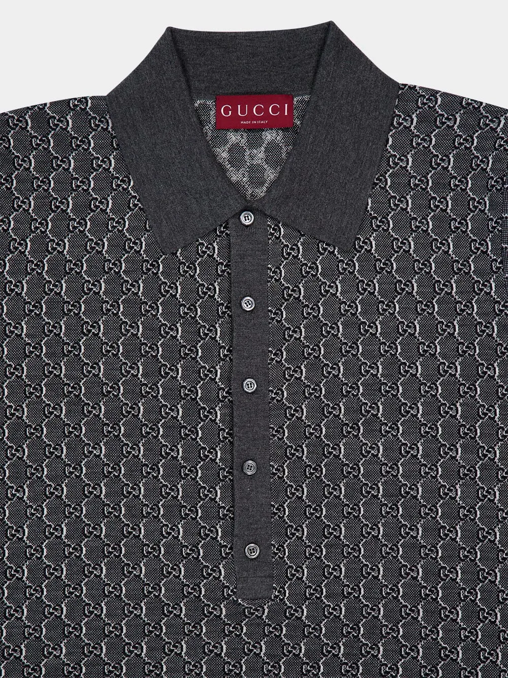Wool and Silk GG Polo Shirt sold by Fashion Clinic product image thumbnail 3