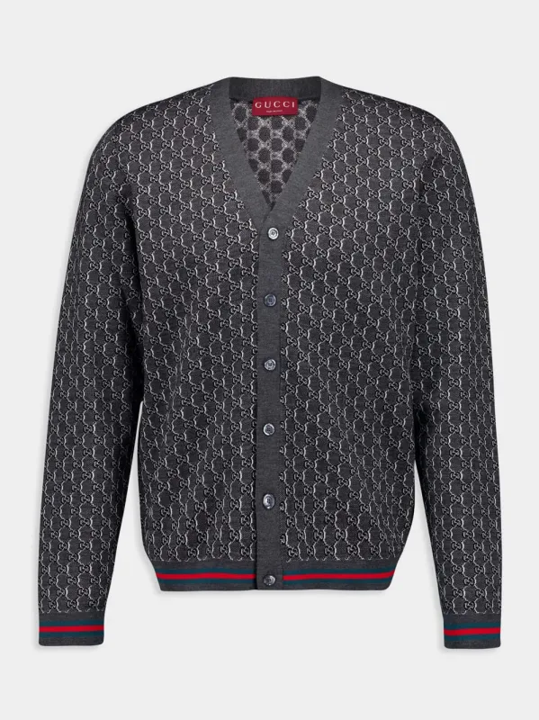 Wool and Silk GG Shadow Cardigan sold by Fashion Clinic