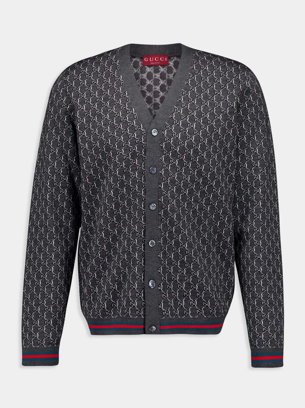 Wool and Silk GG Shadow Cardigan sold by Fashion Clinic