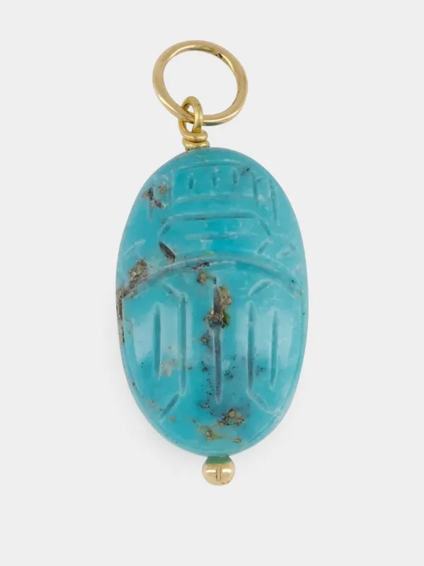 Medium Turquoise Beetle Pendant sold by Fashion Clinic