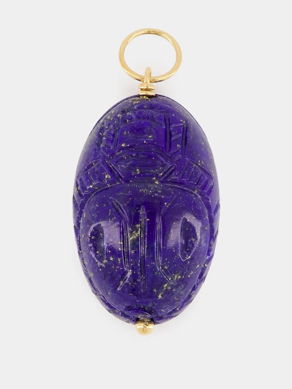 Large Lapis Lazuli Beetle Pendant sold by Fashion Clinic