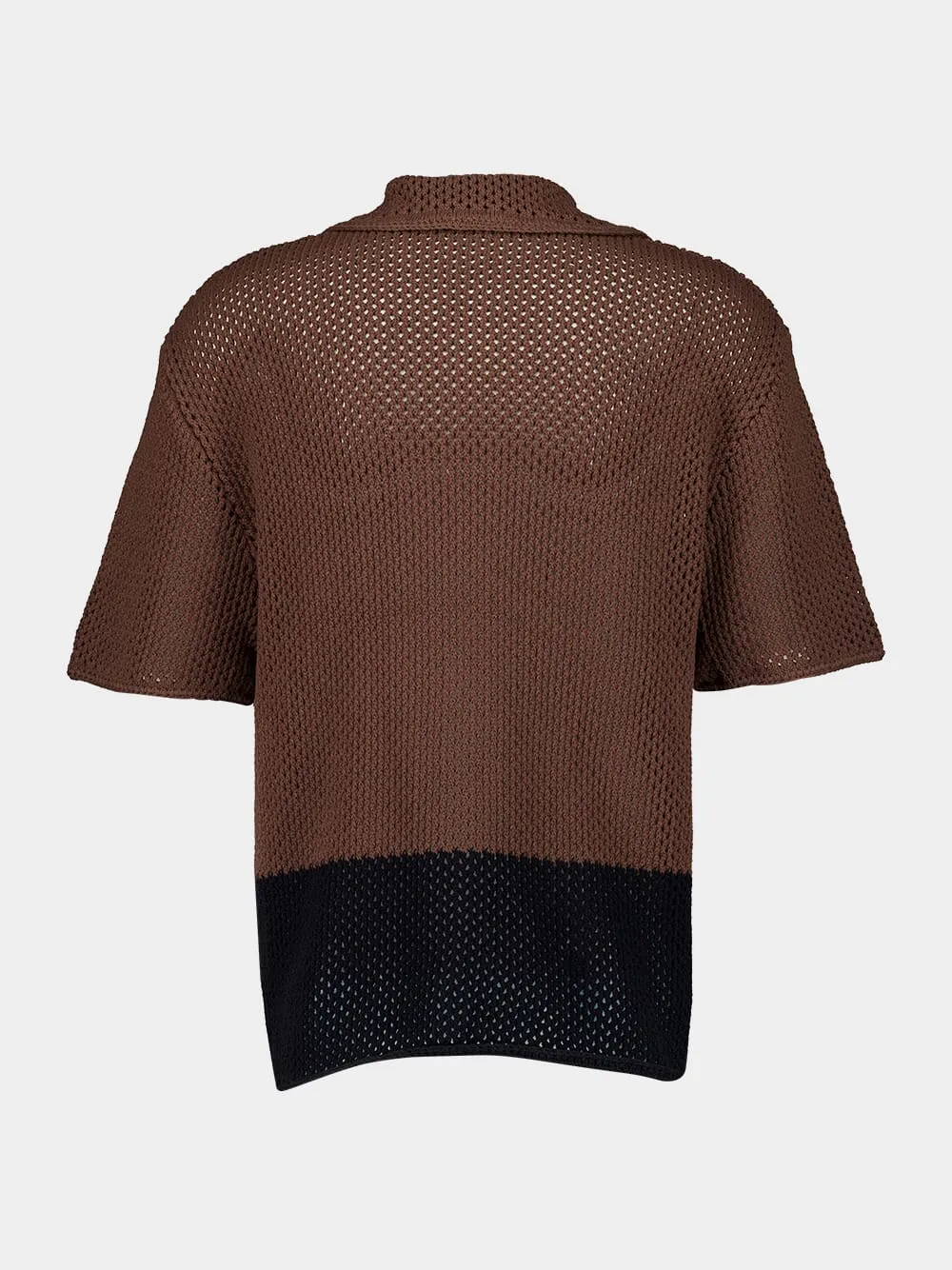Two-Tone Crochet Polo Shirt sold by Fashion Clinic product image thumbnail 2