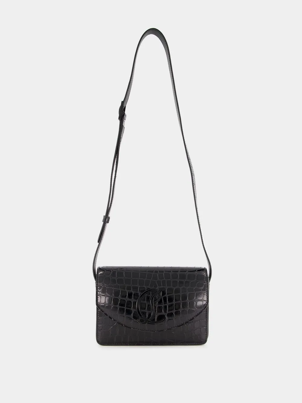 Loubi54 Black Alligator-Embossed Bag sold by Fashion Clinic product image thumbnail 2