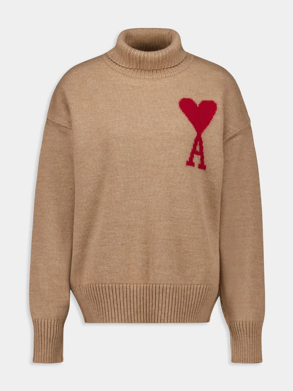 Camel Felted Merino Wool Sweater sold by Fashion Clinic