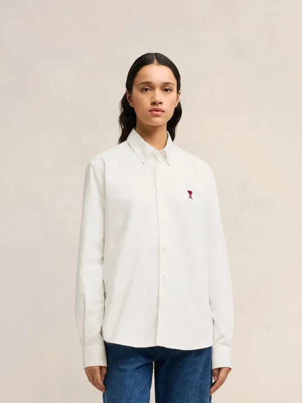 White Button-Down Ami de Coeur Shirt sold by Fashion Clinic