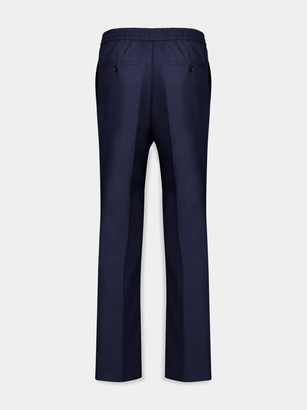 Navy Wool Elasticated Waist Trousers sold by Fashion Clinic product image thumbnail 3