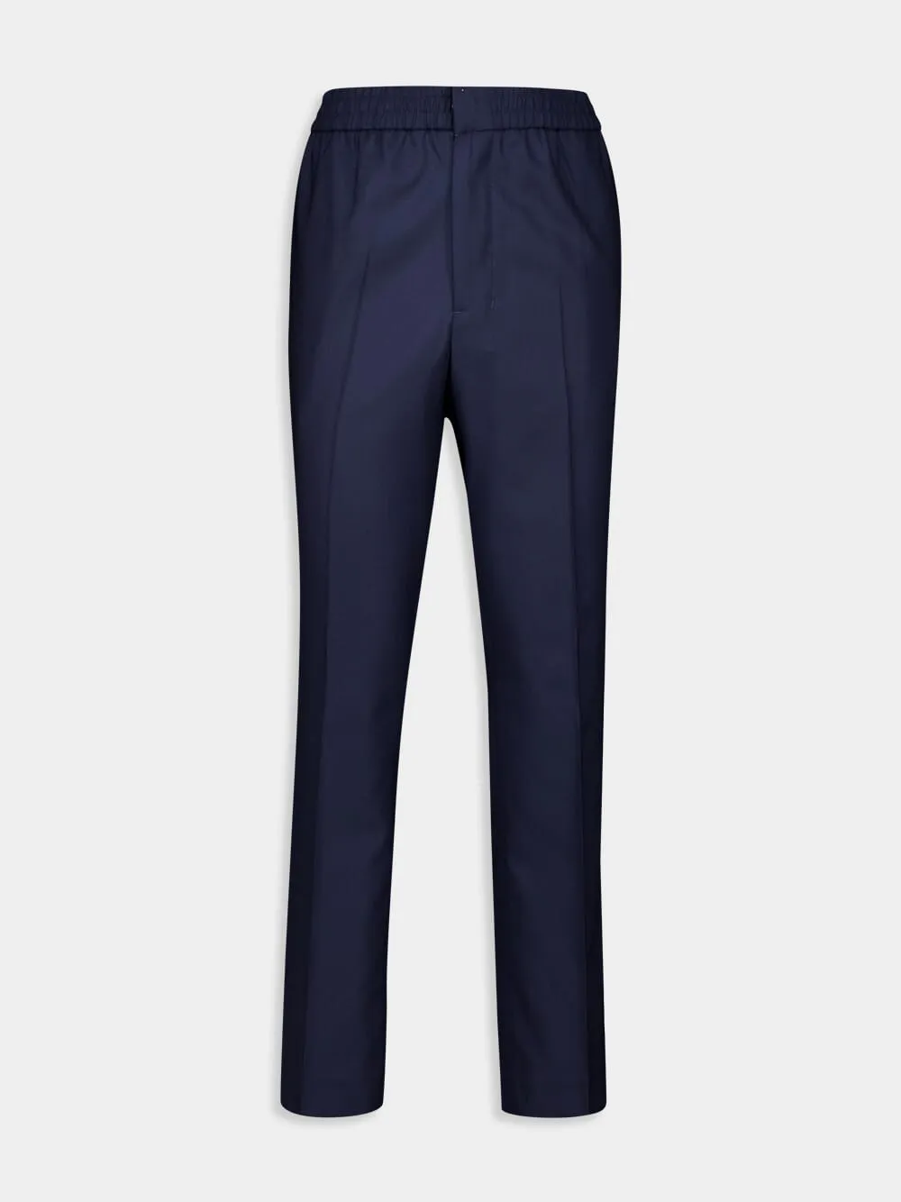 Navy Wool Elasticated Waist Trousers sold by Fashion Clinic