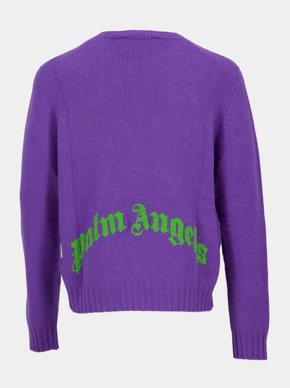 Purple Wool Crew Neck Sweater sold by Fashion Clinic product image thumbnail 2