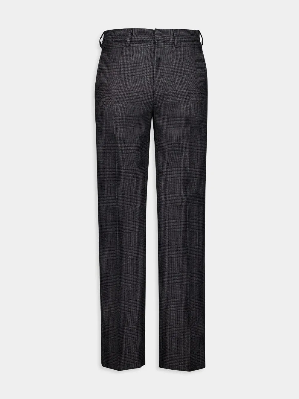 Prince of Wales Check Wool Trousers sold by Fashion Clinic