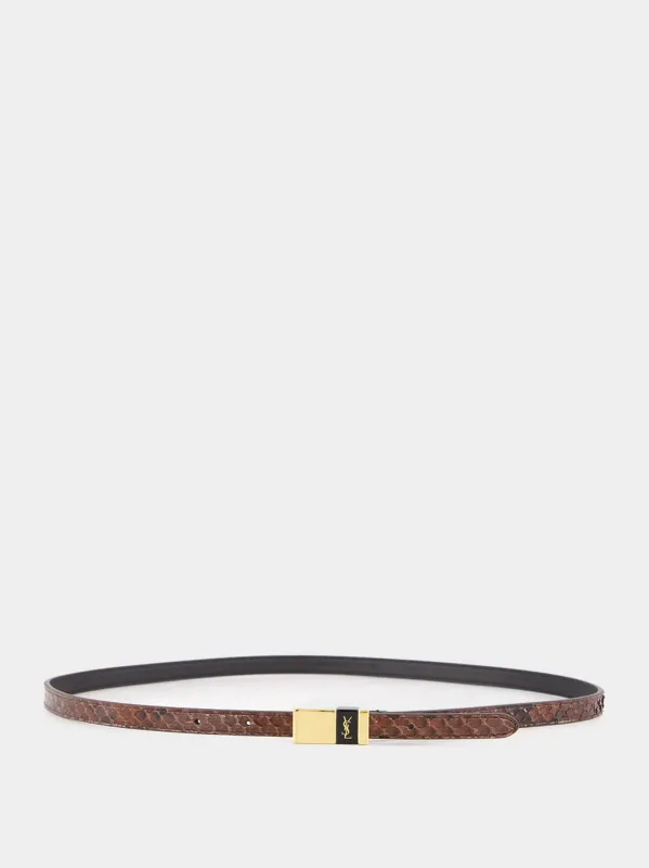 Thin Python Anchor Belt sold by Fashion Clinic
