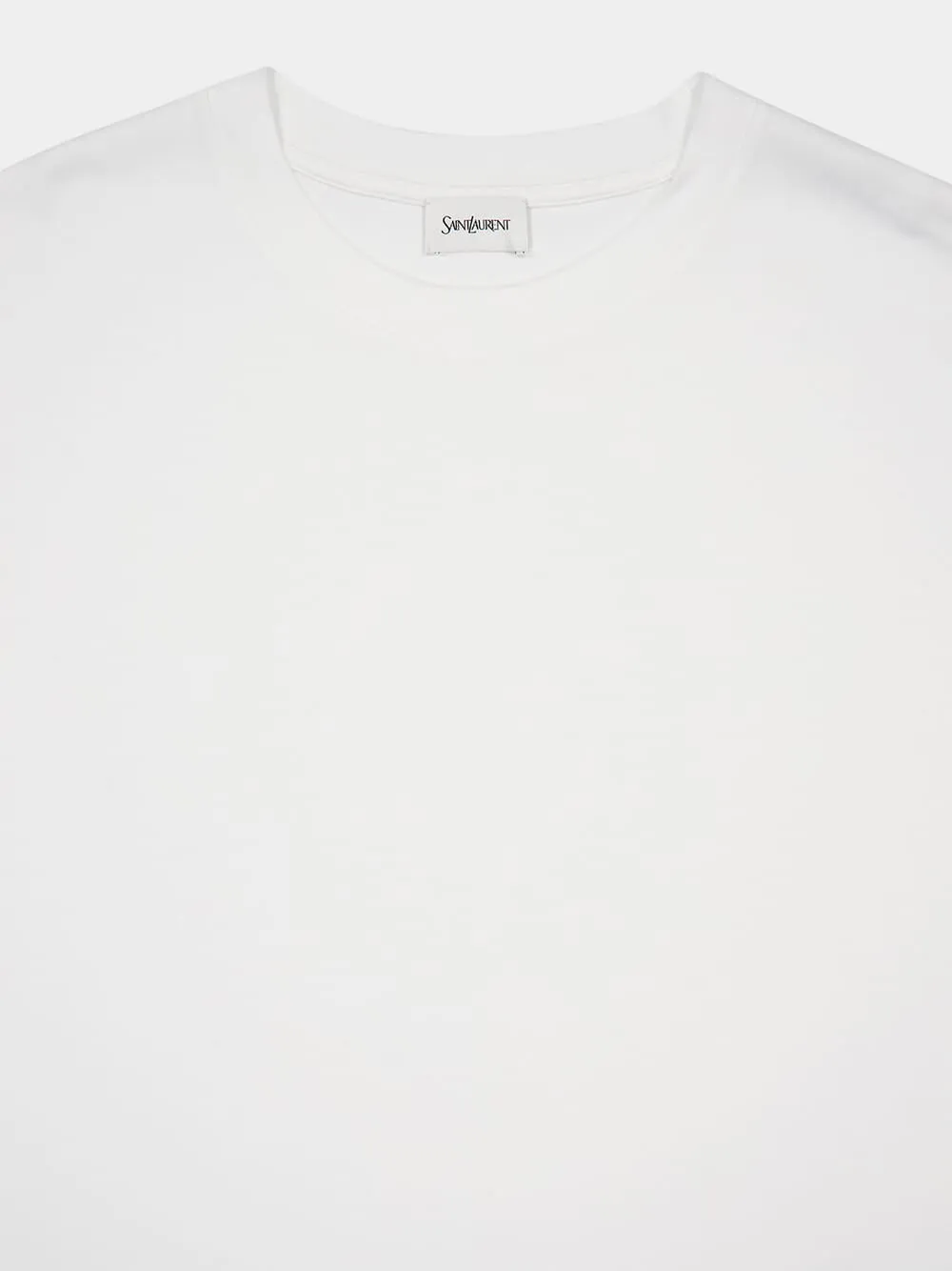Ivory Saint Laurent Crewneck T-Shirt sold by Fashion Clinic product image thumbnail 3