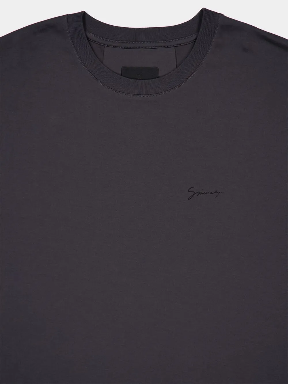 Charcoal Cotton T-Shirt with Baroque Print sold by Fashion Clinic product image thumbnail 5