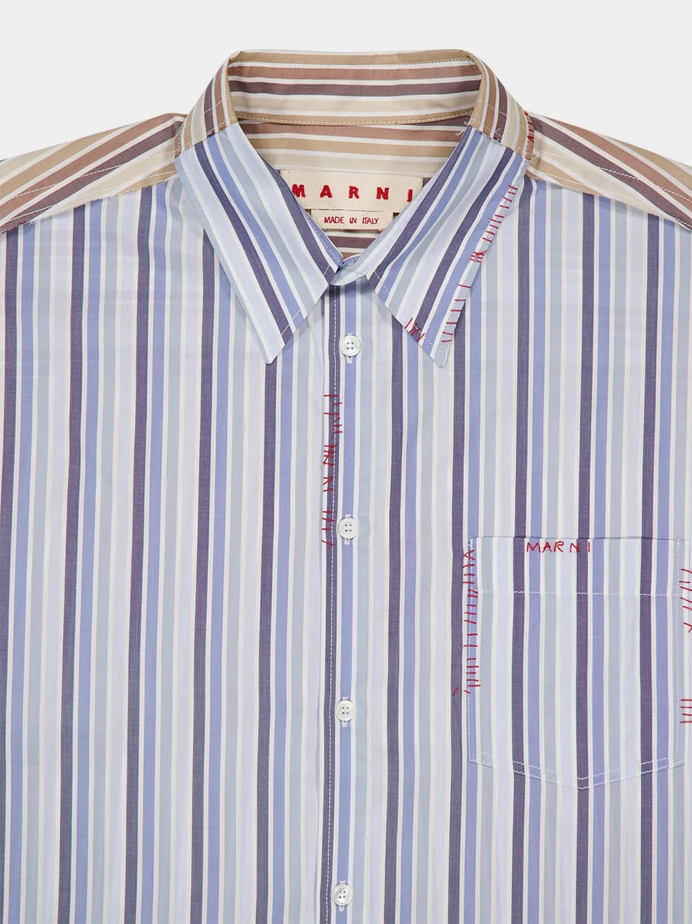 Striped Organic Cotton Shirt sold by Fashion Clinic product image thumbnail 5