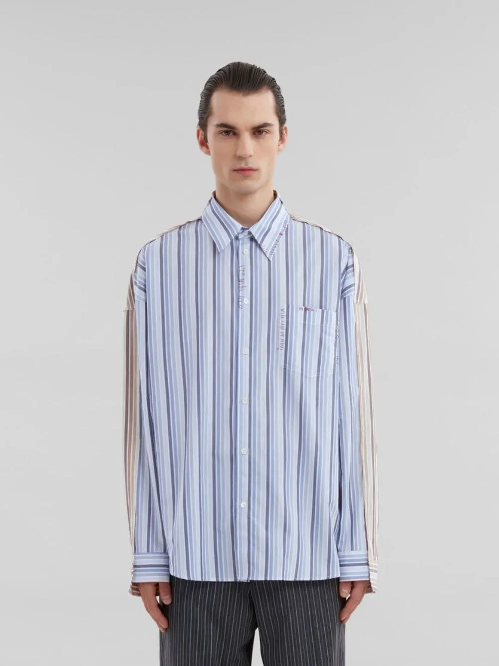 Striped Organic Cotton Shirt sold by Fashion Clinic product image thumbnail 2
