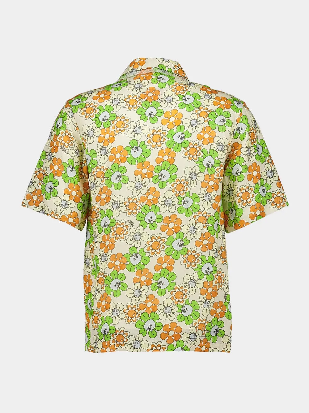 Floral Linen Bowling Shirt sold by Fashion Clinic product image thumbnail 2