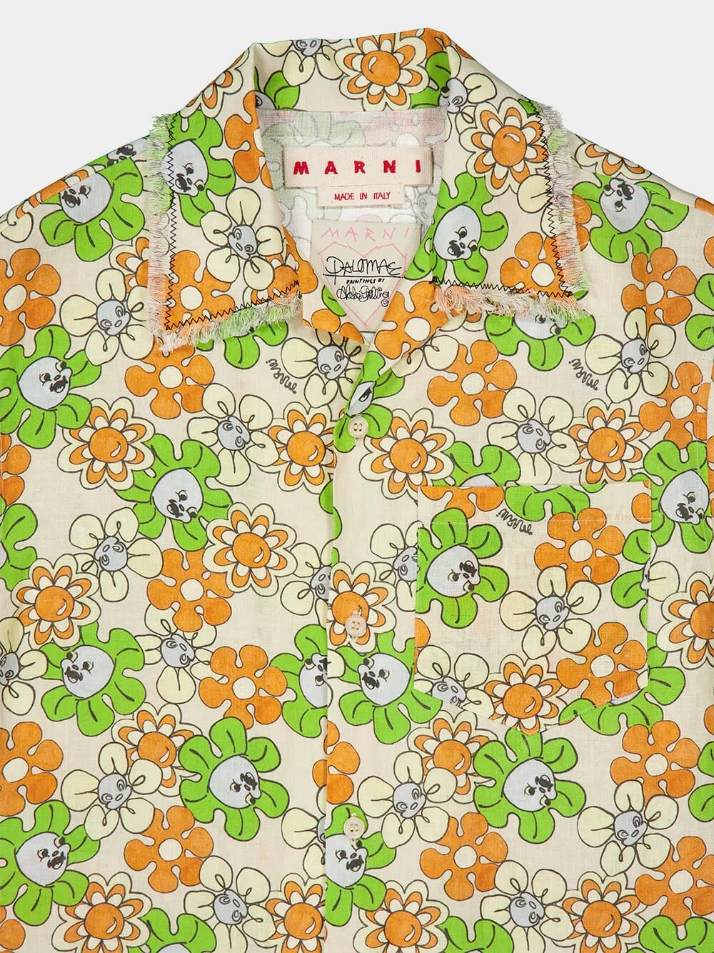 Floral Linen Bowling Shirt sold by Fashion Clinic product image thumbnail 3