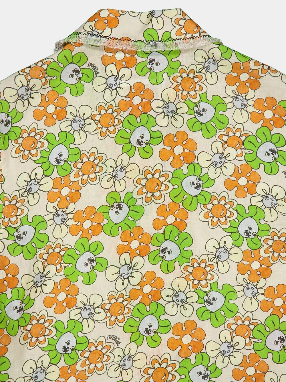 Floral Linen Bowling Shirt sold by Fashion Clinic product image thumbnail 4