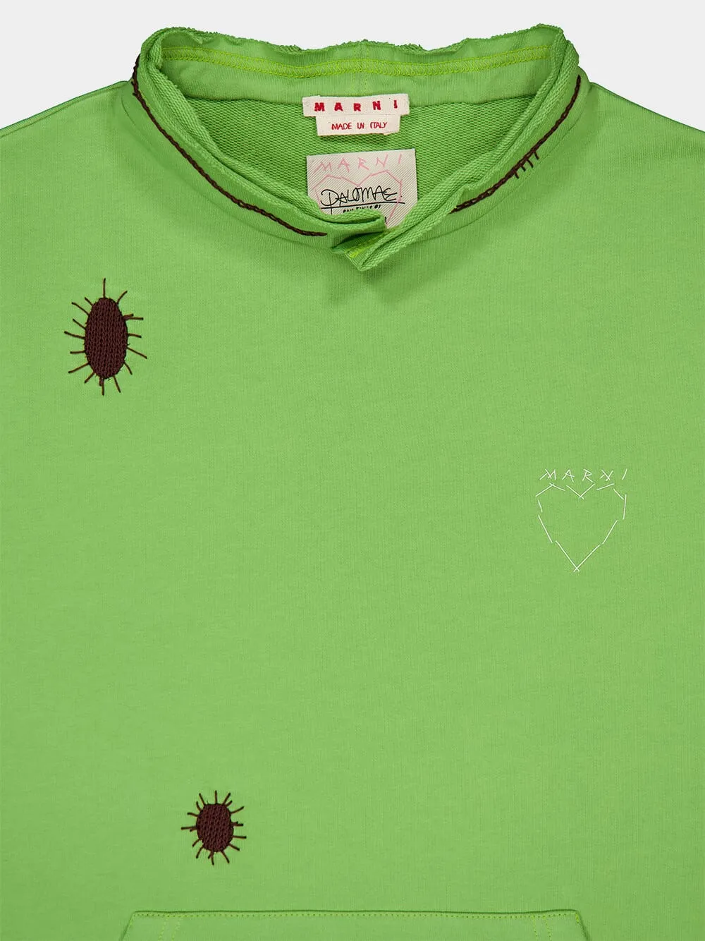 Distressed Green Cotton Sweatshirt sold by Fashion Clinic product image thumbnail 3