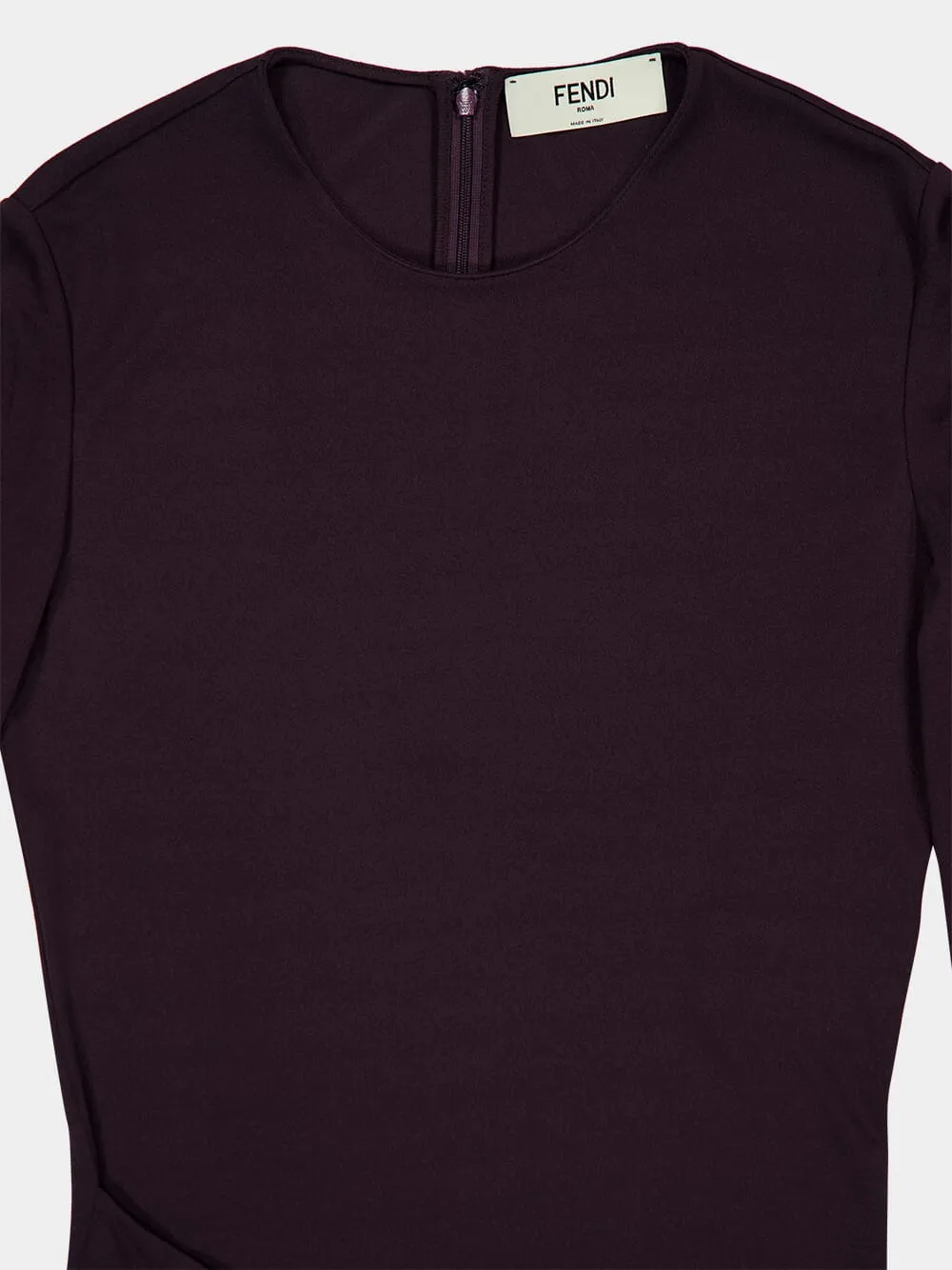 Dark Purple Draped Jersey Dress sold by Fashion Clinic product image thumbnail 4