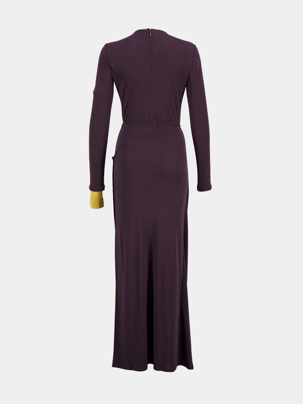 Dark Purple Draped Jersey Dress sold by Fashion Clinic product image thumbnail 3
