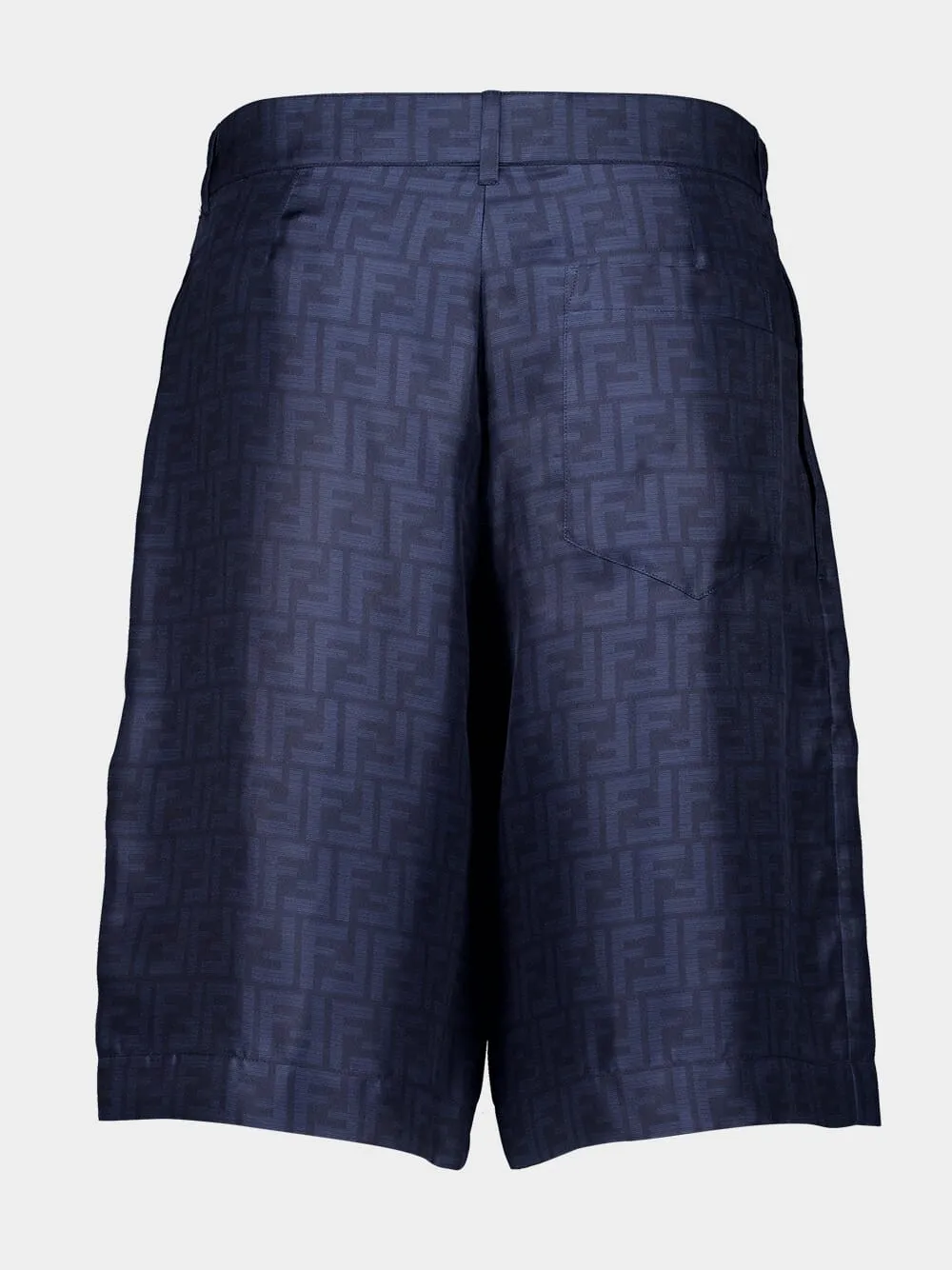 Blue FF Silk Bermuda Shorts sold by Fashion Clinic product image thumbnail 3